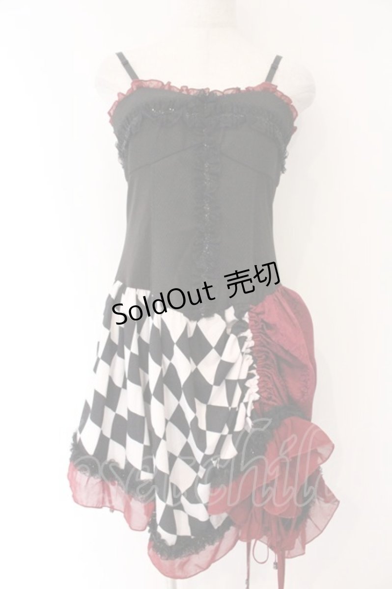 画像1: Qutie Frash / ダイヤアシメワンピース  レッド O-26-04-07-023-QU-OP-OW-OS (1)