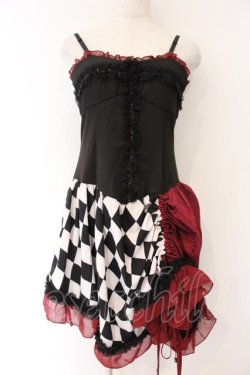 画像1: Qutie Frash / ダイヤアシメワンピース  レッド O-26-04-07-023-QU-OP-OW-OS