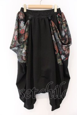 画像1: Qutie Frash / 【気楡茶閃洸】サルエルパンツ  ブラック O-26-04-07-030-QU-PA-OW-OS