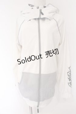 画像1: Qutie Frash / サイバーZIPパーカー  ホワイト O-26-04-07-031-QU-TO-OW-OS