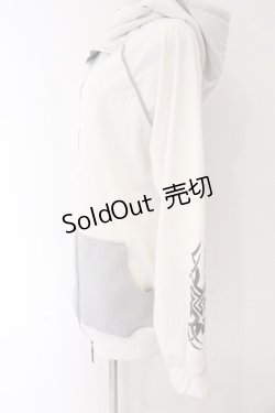 画像2: Qutie Frash / サイバーZIPパーカー  ホワイト O-26-04-07-031-QU-TO-OW-OS