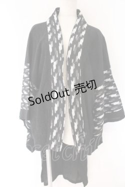 画像1: Qutie Frash / 法被カーディガン  ブラック O-26-04-07-033-QU-TO-OW-OS