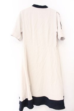 画像2: Fi.n.t / バイカラーボウタイワンピース  アイボリー×ネイビー O-26-04-07-004-CA-OP-IG-OS