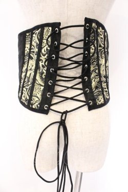 画像2: Qutie Frash / 2023年プレミアム 蘿月コルセット  ブラック×ゴールド O-26-04-07-036-QU-TO-OW-OS