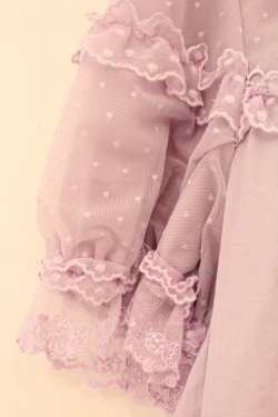 画像3: 猫与 鈴草 / ドットチュールスリーブブラウス L ラベンダー O-26-04-09-028-LO-BL-IG-OS