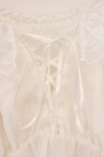 画像2: LOLITA他 / ラメ楊柳ブラウス  シロ O-26-04-09-032-LO-BL-IG-OS (2)