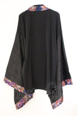 画像4: rezen / 花魁×蝶着物シャツ M 瑠璃色 O-26-04-09-035-LO-BL-IG-OS