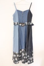 画像1: axes femme / パッチワークワンピース M ブルー O-26-04-09-037-AX-OP-IG-OS (1)