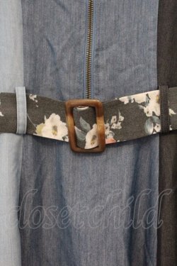 画像2: axes femme / パッチワークワンピース M ブルー O-26-04-09-037-AX-OP-IG-OS