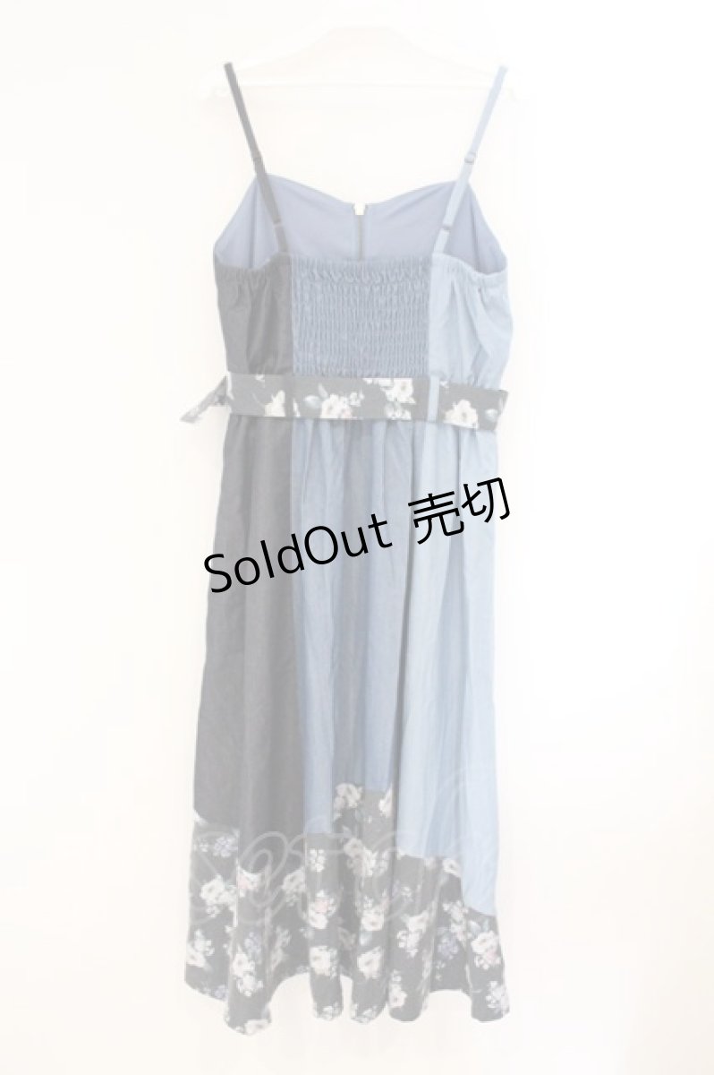 画像3: axes femme / パッチワークワンピース M ブルー O-26-04-09-037-AX-OP-IG-OS (3)