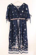 画像3: axes femme / ボタニカルスカーフ柄ワンピース F ネイビー O-26-04-09-038-AX-OP-IG-OS (3)