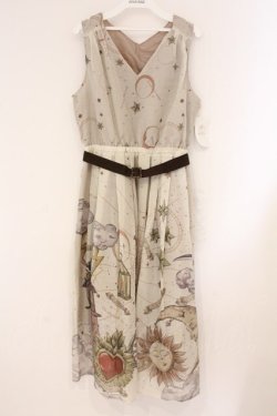 画像1: axes femme / タロットカードモチーフワンピース F ベージュ O-26-04-09-040-AX-OP-IG-OS