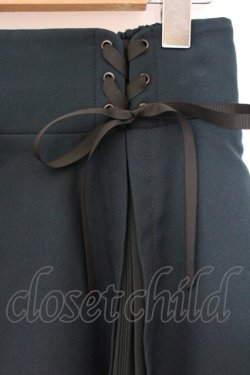 画像2: axes femme POETIQUE / レースアッププリーツ切替スカート M グリーン O-26-04-09-048-AX-SK-OW-OS