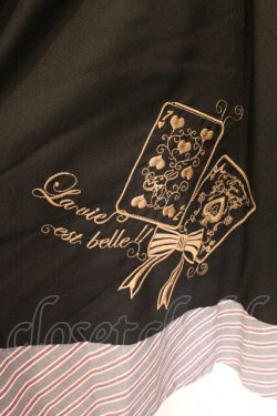 画像2: axes femme POETIQUE / トランプ刺繍サス付スカート M クロ O-26-04-09-049-AX-SK-OW-OS