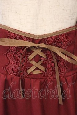 画像2: axes femme POETIQUE / バックデザインサス付きスカート M ワイン O-26-04-09-050-AX-OP-OW-OS