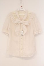 画像1: axes femme / ボータイブラウス M キナリ O-26-04-09-053-AX-BL-OW-OS (1)
