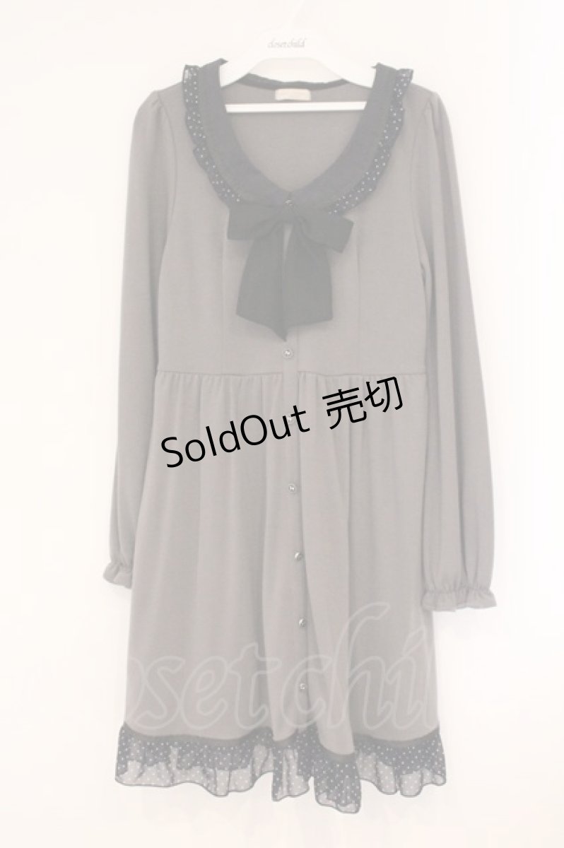 画像1: axes femme POETIQUE / ドットフリルカットワンピース M グレー O-26-04-09-055-AX-OP-OW-OS (1)