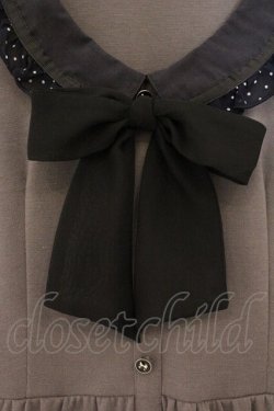 画像2: axes femme POETIQUE / ドットフリルカットワンピース M グレー O-26-04-09-055-AX-OP-OW-OS