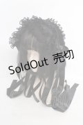 Luxmira / プリーツレースのヘッドドレス”Femme fatale”  ブラック O-26-04-09-1001-GO-AC-IG-OS