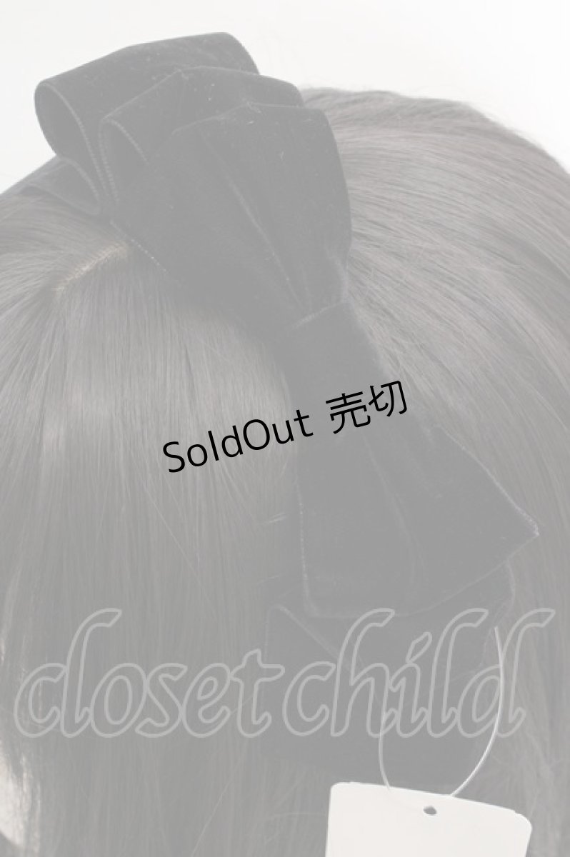 画像2: axes femme kawaii / ベロアリボンカチューシャ  クロ O-26-04-09-1004-AX-AC-IG-OS (2)