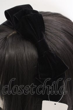 画像2: axes femme kawaii / ベロアリボンカチューシャ  クロ O-26-04-09-1004-AX-AC-IG-OS