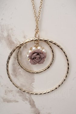 画像1: axes femme / リングローズネックレス  ゴ^ールド O-26-04-09-1047-AX-AC-IG-OS