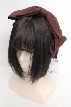画像1: axes femme kawaii / 斜めリボンカチューシャ  ブラウン O-26-04-09-1005-AX-AC-IG-OS