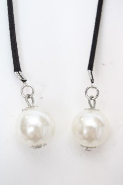 画像2: axes femme / パールコードチョーカー  クロ×パール O-26-04-09-1052-AX-AC-IG-OS