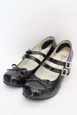 画像1: CHEESE / エナメルパンプス 38 クロ O-26-04-09-1054-LO-SH-IG-OS