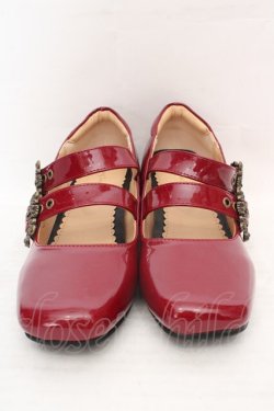 画像2: Summer Fairy / スクエアトゥシューズ 38 ワイン O-26-04-09-1055-LO-SH-IG-OS