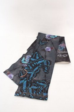 画像2: Triple fortune / プリントアームカバー  ブラック O-26-04-09-1060-EL-ZA-IG-OS