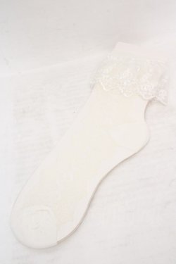 画像1: axes femme / レースソックス  シロ O-26-04-09-1061-AX-ZA-IG-OS