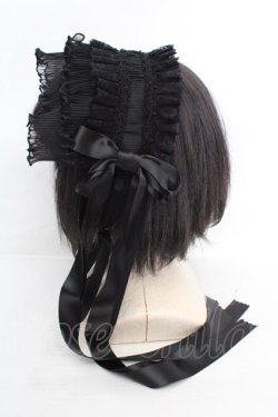 画像2: Luxmira / プリーツレースのヘッドドレス”Femme fatale”  ブラック O-26-04-09-1001-GO-AC-IG-OS