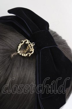 画像2: BABY,THE STARS SHINE BRIGHT / ベルベットリボンカチューシャ  ネイビー O-26-04-09-1007-BA-AC-IG-OS