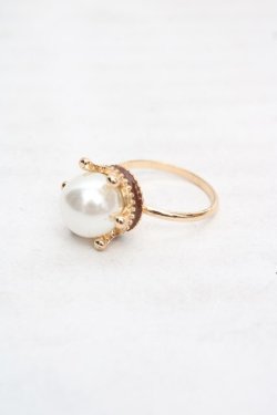 画像1: axes femme / パールクラウンリング  ゴールド O-26-04-09-1069-AX-AC-IG-OS