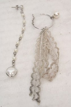画像2: axes femme / レースパールピアス  シルバー O-26-04-09-1074-AX-AC-IG-OS