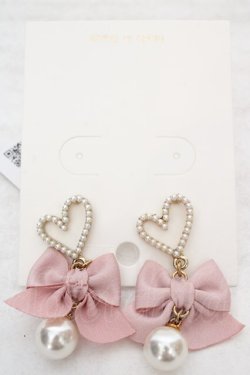 画像1: axes femme / ハートパールピアス  ゴールド×パール×ピンク O-26-04-09-1078-AX-AC-IG-OS