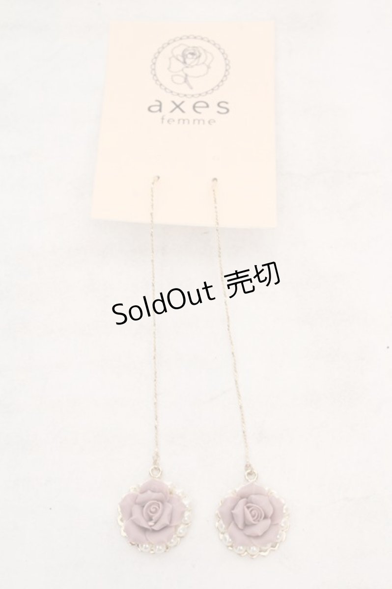 画像1: axes femme / ローズアメリカンピアス  シロ×ピンク×ゴールド O-26-04-09-1080-AX-AC-IG-ZT424-F003 (1)