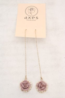 画像1: axes femme / ローズアメリカンピアス  シロ×ピンク×ゴールド O-26-04-09-1080-AX-AC-IG-OS