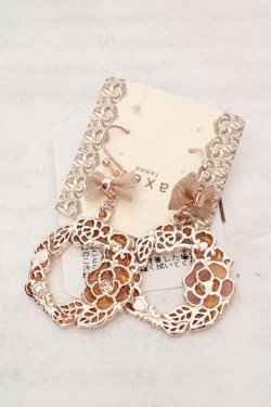 画像1: axes femme / リース風カラーピアス  ピンクゴールド O-26-04-09-1082-AX-AC-IG-OS