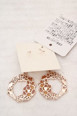 画像2: axes femme / リース風カラーピアス  ピンクゴールド O-26-04-09-1082-AX-AC-IG-OS