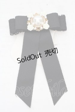 画像1: axes femme / ピン付きパールブローチ  クロ O-26-04-09-1084-AX-AC-IG-OS