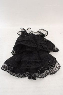 画像2: Triple fortune / ラッセルレースお袖留め  ブラック O-26-04-09-1089-EL-ZA-IG-OS