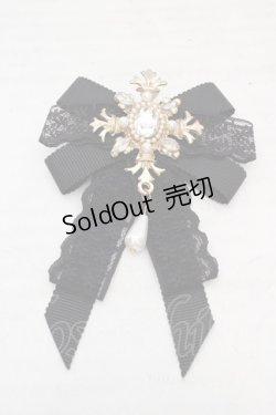 画像1: axes femme / ビジューブローチ  ゴールド×クロ O-26-04-09-1091-AX-CO-IG-OS