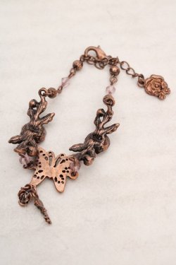 画像2: axes femme / バタフライローズブレスレット  ピンクゴールド O-26-04-09-1092-AX-AC-IG-OS