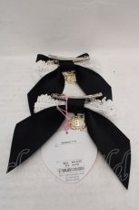 画像2: BABY,THE STARS SHINE BRIGHT / ローズレースのダルサテンリボンクリップ  クロ×シロ O-26-04-09-1100-BA-AC-IG-OS (2)