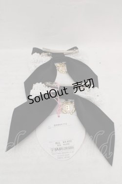 画像2: BABY,THE STARS SHINE BRIGHT / ローズレースのダルサテンリボンクリップ  クロ×シロ O-26-04-09-1100-BA-AC-IG-OS