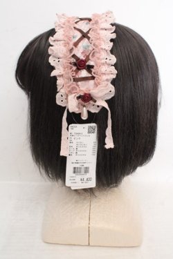 画像2: axes femme / 花柄レースヘッドドレス  ピンク O-26-04-09-1102-AX-AC-IG-OS