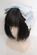 Angelic Pretty / Heartヒロインリボンヘッドドレス(無地)  サックス O-26-04-09-1010-AP-AC-OW-OS