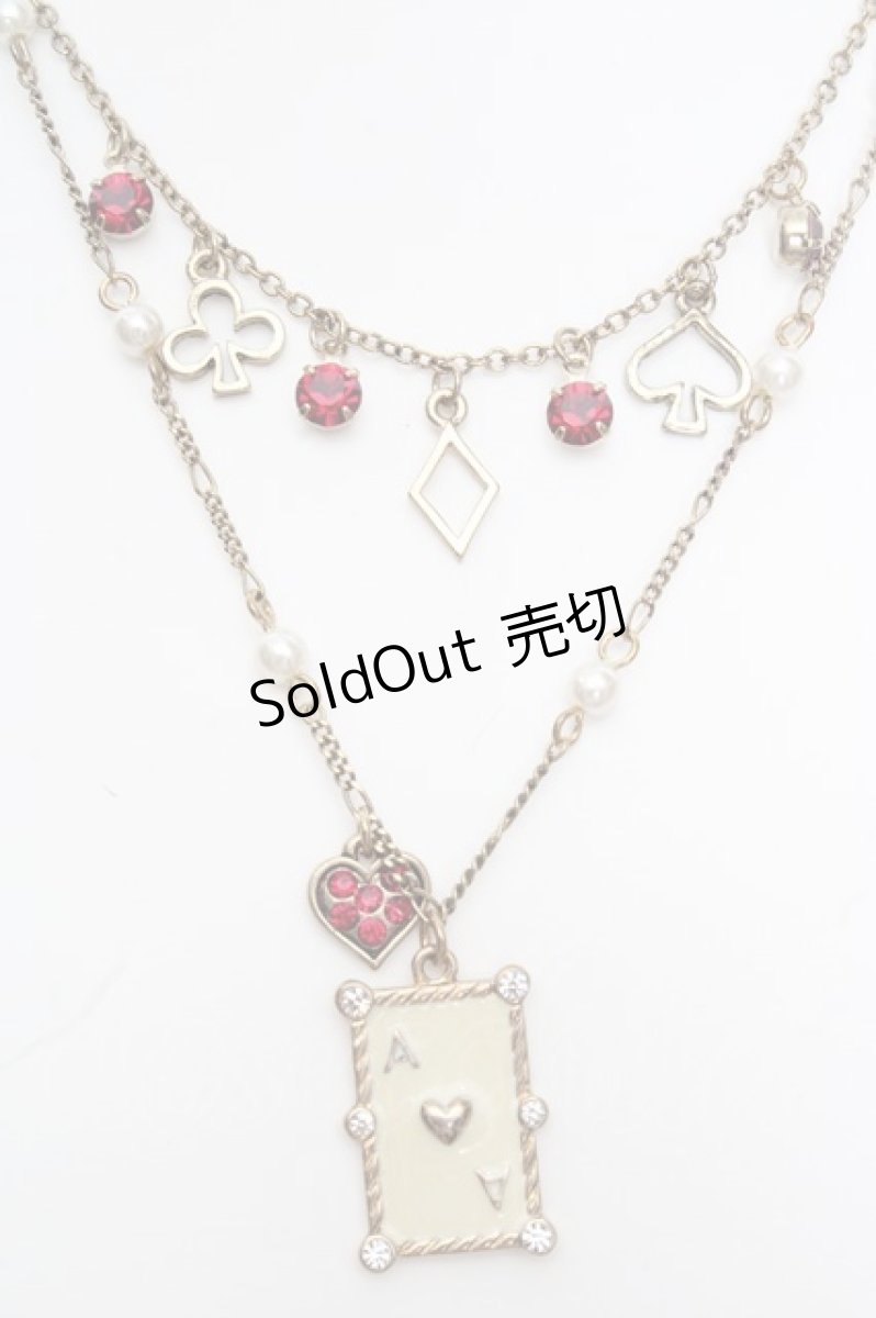 画像1: axes femme / トランプ2連ネックレス  ゴールド O-26-04-09-1106-AX-AC-OW-OS (1)